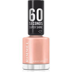 Rimmel 60 Seconds Super Shine 112 Almost Apricot Gloss Βερνίκι Νυχιών Quick Dry 8ml