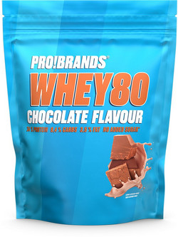 Pro!Brands Whey 80 Chocolate Πρωτεΐνη Ορού Γάλακτος Γράμμωσης 500gr