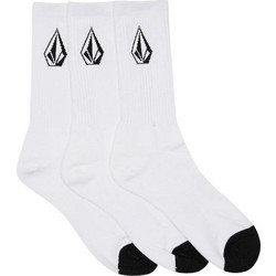 Volcom Stone Ανδρικές Κάλτσες Ψηλές με Σχέδια Λευκές 3Pack D6302004-WHT