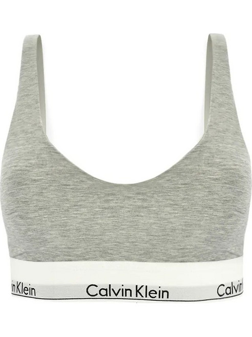 Calvin Klein Μπουστάκι Push Up χωρίς Μπανέλα Γκρι LV00QF8503-P7A
