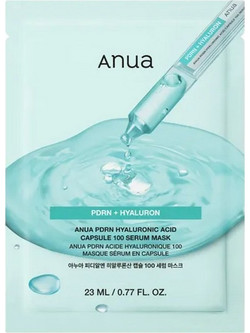 Anua PDRN Hyaluronic Acid Capsule 100 Serum Μάσκα Προσώπου για Αντιγήρανση Ενυδάτωση & Λάμψη με Υαλουρονικό 23ml