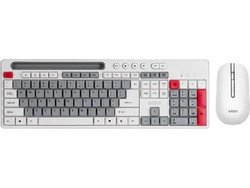 Marvo WS009 Ασύρματο Σετ Gaming Πληκτρολόγιο White