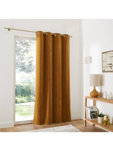 La Redoute Κουρτίνα Παραθύρου Βελουτέ με Τρουκς 135x250 Calda 351150801 Μπρονζέ