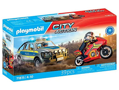 Playmobil City Action Αστυνομικό Όχημα Pickup & Μοτοσυκλέτα για 4-10 Ετών 71875