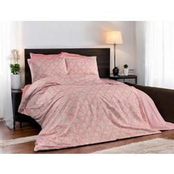 Linea Home Σετ Σεντόνια Διπλά 200x240 Baroque Ροζ