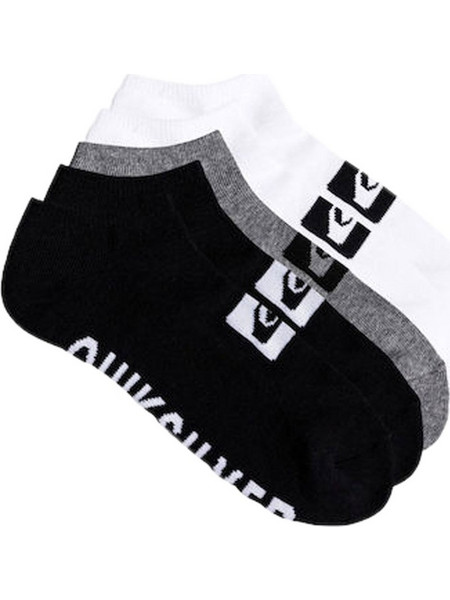 Quiksilver Ανδρικές Κάλτσες Κοντές Μαύρες Ανθρακί Λευκές 3Pack EQYAA04069-AST