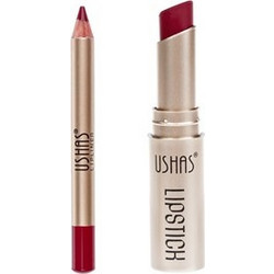 Ushas Cosmetics Lipstick + Lip Liner Μπορντό 3.8gr