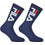 Fila Ανδρικές Κάλτσες Ψηλές Navy Μπλε 2Pack F9598-321