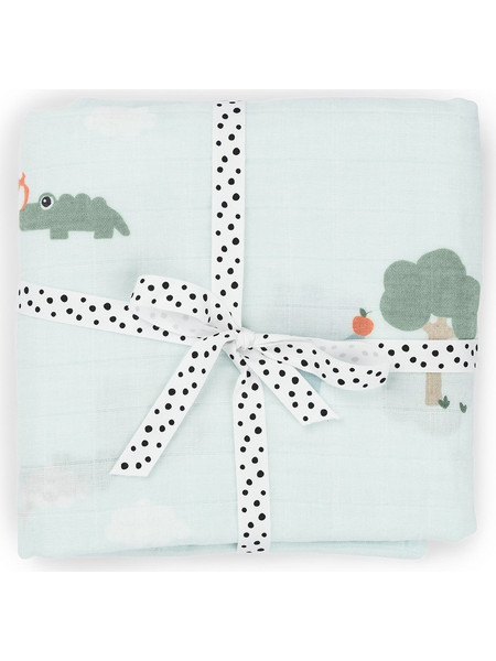 Done by Deer Playground Πάνα Αγκαλιάς από Μουσελίνα Πράσινο Mint 120x120cm BR79669