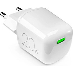 Puro Elektrik GaN Φορτιστής χωρίς Καλώδιο με Θύρα USB-C 20W Power Delivery White
