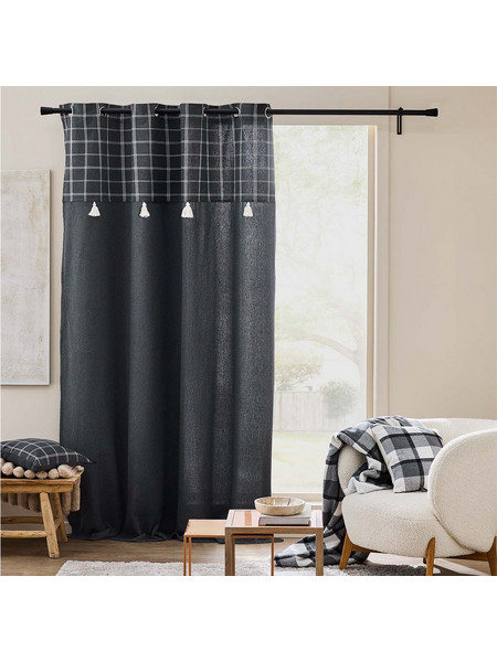 Douceur d'interieur Κουρτίνα Παραθύρου με Τρουκς 140x240 Twily 1612854 Anthracite