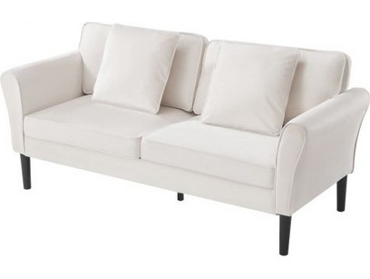 Vevor Διθέσιος Καναπές Βελούδινος Μπεζ 176x75x80cm CGBYSRSFCGS6Z27ZT001V0