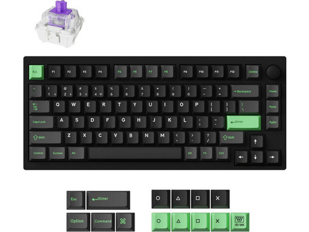 Lemokey P1 HE QMK Ασύρματο Μηχανικό Gaming Πληκτρολόγιο TenKeyLess με Gateron Double-Rail Magnetic Nebula Διακόπτες RGB Black