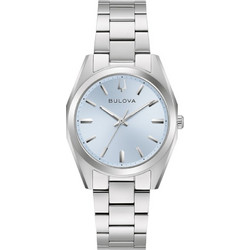 Bulova Surveyor Γυναικείο Ρολόι με Ασημί Μεταλλικό Μπρασελέ 96L345