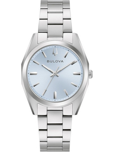 Bulova Surveyor Γυναικείο Ρολόι με Ασημί Μεταλλικό Μπρασελέ 96L345