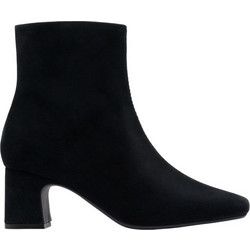 Clarks Γυναικεία Μποτάκια Αστραγάλου Suede Μαύρα με Χοντρό Χαμηλό Τακούνι 26182936