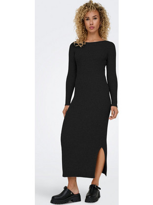 Only Katia Midi Καθημερινό Φόρεμα Πλεκτό Μαύρο 15324649