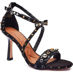 Kurt Geiger Γυναικεία Πέδιλα Μαύρα με Λεπτό Ψηλό Τακούνι 4711905109-05