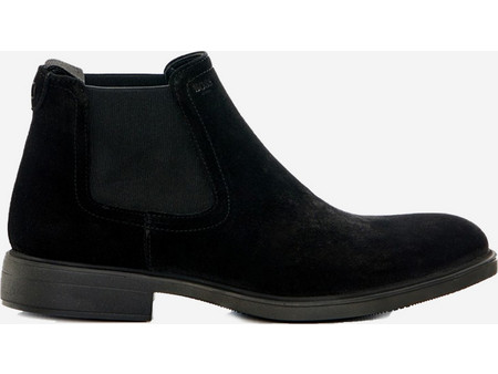 Boss Shoes Ανδρικά Chelsea Μποτάκια Suede Μαύρα C7861BLK