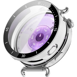 Techsuit Defense360 Pro Bezel Πλαστική Θήκη Tempered Glass για Huawei Watch GT6 41mm Ασημί