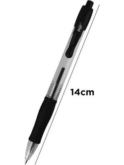 MP Στυλό Διαρκείας 1mm Μαύρο PE140N-S