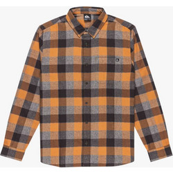 Quiksilver Ανδρικό Πουκάμισο Βαμβακερό Καρό Μακρυμάνικο Κανονική Γραμμή Καφέ EQYWT04642-CMD1