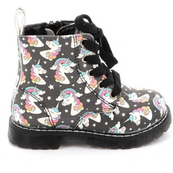 Bubble Kids Unicorn Παιδικά Αρβυλάκια Μαύρα με Φερμουάρ C1156S.B