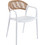 Pakoworld Ankara Καρέκλα Κήπου Rattan Λευκή 262-000050