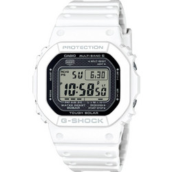 Casio G-Shock Ψηφιακό Ανδρικό Ρολόι Χρονογράφος με Λευκό Λουράκι GW-5000HS-7ER