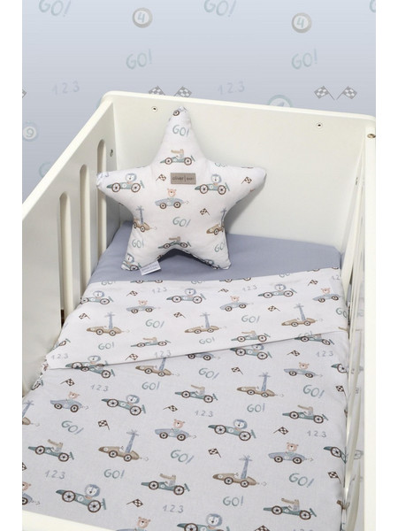 Baby Oliver Σετ Βρεφικά Σεντόνια Λίκνου / Καλαθούνας Βαμβακερά 75x110 Des 421 2τμχ