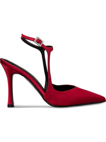 Envie Shoes Γόβες Slingback Δερμάτινες με Λεπτό Ψηλό Τακούνι Κόκκινες E02-22101-90