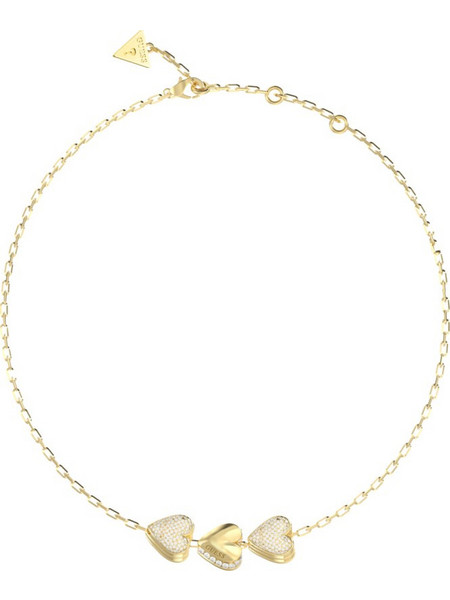 Guess By your side Γυναικείο Κολιέ Καρδιά από Ατσάλι Επιχρυσωμένο με Ζιργκόν UBN06078JWYGT