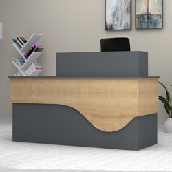 Megapap Dustin Γραφείο Reception Ξύλινο 160x60x101.8cm GP028-0143,1