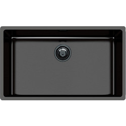 Foster Omega Υποκαθήμενος Νεροχύτης Inox Brushed Gun Metal 74.5x44cm