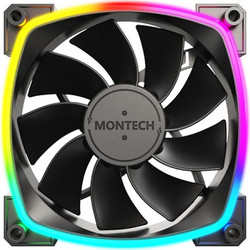 Montech RX120 Case Fan 120mm ARGB με Σύνδεση 3-Pin 4-Pin PWM 3τμχ Black