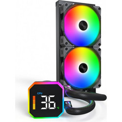 Montech Hyperflow Digital 240 Black Υδρόψυξη CPU 120mm ARGB για Socket 1200 / 1700 / 1851 / 2011 / 2011-3 / 2066 / AM4 / AM5 / 115x