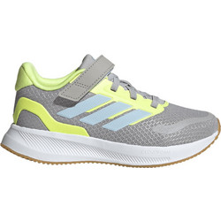 Adidas Runfalcon 5 Παιδικά Αθλητικά Παπούτσια για Τρέξιμο Γκρι Lime JP9401