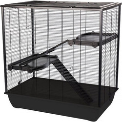INTER-ZOO Frodo Κλουβί Τρωκτικών Μαύρο 80x80x48cm