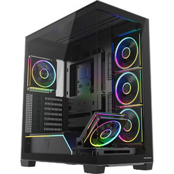 Modecom Volcano Stellar Plus 5F Black Gaming Midi Tower Κουτί Υπολογιστή RGB με Πλαϊνό Παράθυρο