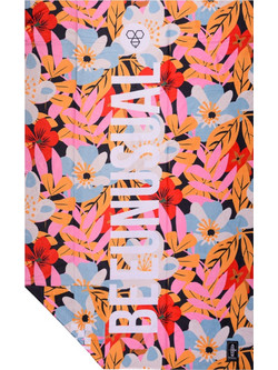 Bee Unusual Tinos Floral Πετσέτα Θαλάσσης Microfiber Κόκκινη 100x150cm BT-251405