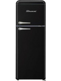 Bronxi BX-1510 Retro Δίπορτο Ψυγείο 160lt Υ147xΠ55xΒ58.5cm Μαύρο