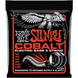 Ernie Ball Slinky 2739 Σετ 6 Χορδές Ηλεκτρικού Μπάσου Cobalt 32-130"