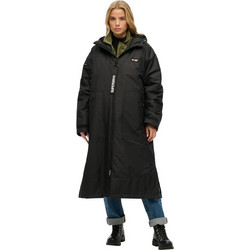 Superdry Robe Γυναικείο Μπουφάν Χειμωνιάτικο Softshell Μακρύ Μαύρο W5016274A-16A
