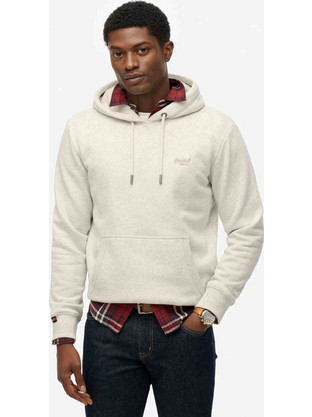 Superdry D1 Essential Ανδρικό Αθλητικό Φούτερ με Κουκούλα Λευκό M2014404A-I1H