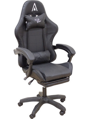 Zita Plus A9950 Καρέκλα Gaming Δερματίνης με Υποπόδιο Μαύρη 01.0810