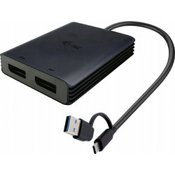 I-tec CADUAL4KDP USB-A USB-C Docking Station με DisplayPort και Σύνδεση 2 Οθονών