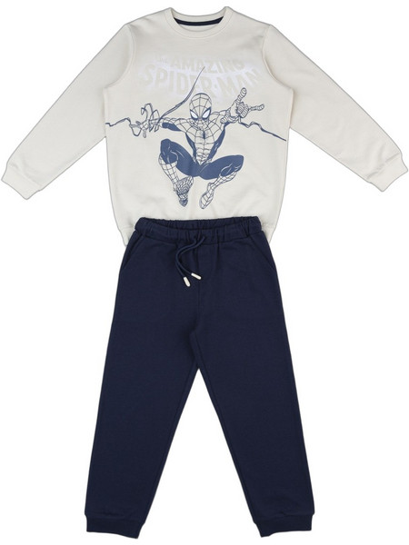 Prenatal Spider-Man Παιδικό Σετ Φόρμας Λευκό Navy Μπλε 1546455