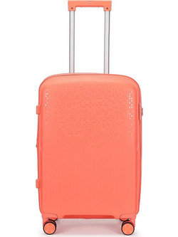 Amber AM1017 Βαλίτσα Καμπίνας 55x38x20cm με 4 Ρόδες Κοραλί