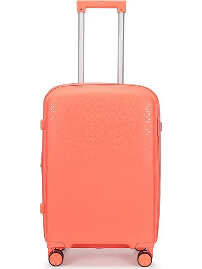 Amber AM1017 Βαλίτσα Καμπίνας 55x38x20cm με 4 Ρόδες Κοραλί