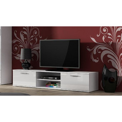 Cama Meble Έπιπλο Τηλεόρασης Μοριοσανίδα Άσπρο Μ180xΠ37xΥ43cm SOHORTV180BIBI